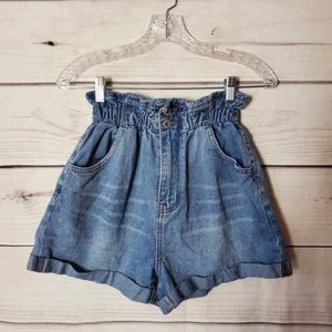 Cotton On Paperbag Denim Jean Shorts Size 6